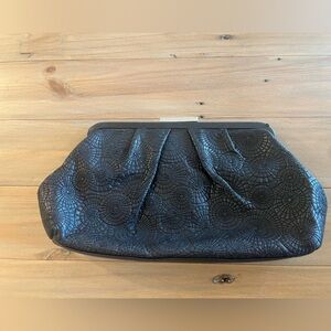 Oscar de la Renta black clutch